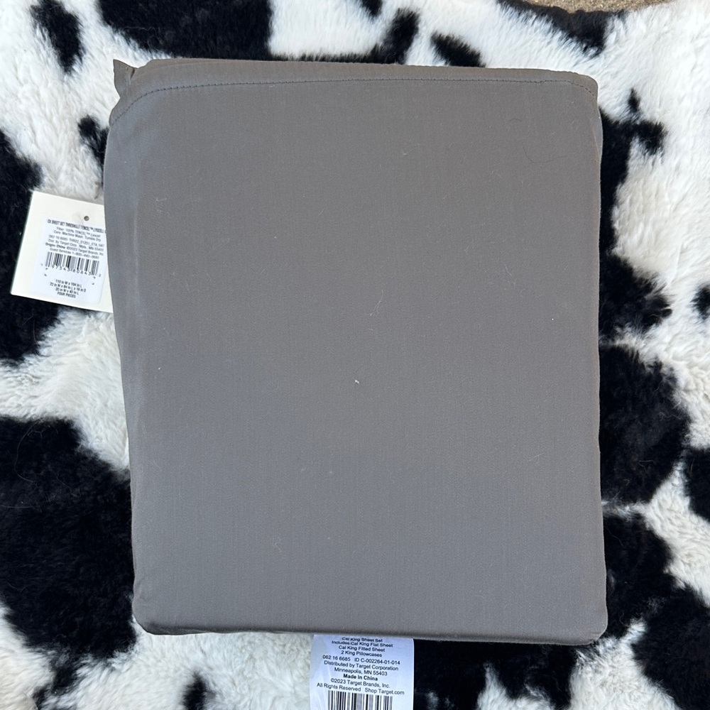 Threshold sheet set cal king lyocell grey